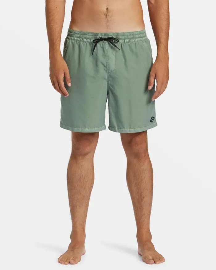 Billabong Short Length 16034 8211 175034 All Day Overdyed Layback 17034 Swim Trunks Sage 8211 Men