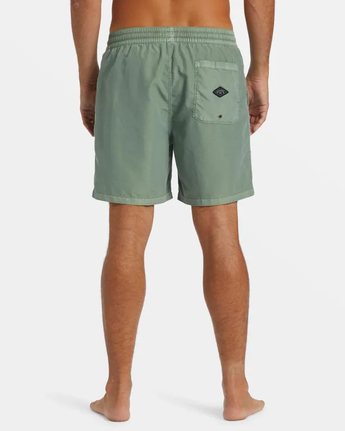 Billabong Short Length 16034 8211 175034 All Day Overdyed Layback 17034 Swim Trunks Sage 8211 Men