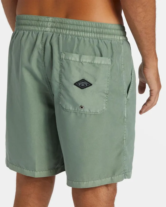 Billabong Short Length 16034 8211 175034 All Day Overdyed Layback 17034 Swim Trunks Sage 8211 Men