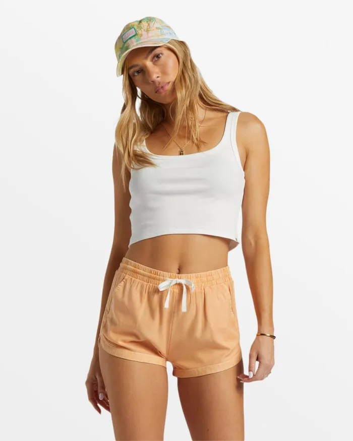 Billabong Shorts Road Trippin Elastic Waist Shorts Tangy Peach 8211 Women