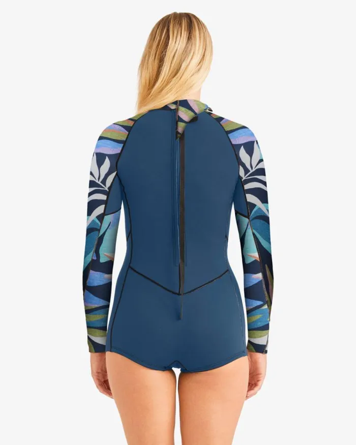 Billabong Springsuits Spring Fever Long Sleeve Spring Wetsuit Indigo Ocean 8211 Women
