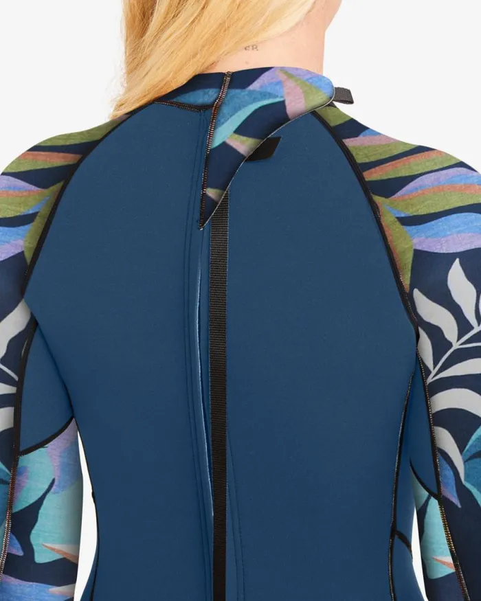 Billabong Springsuits Spring Fever Long Sleeve Spring Wetsuit Indigo Ocean 8211 Women