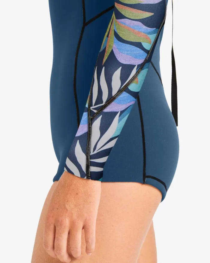 Billabong Springsuits Spring Fever Long Sleeve Spring Wetsuit Indigo Ocean 8211 Women