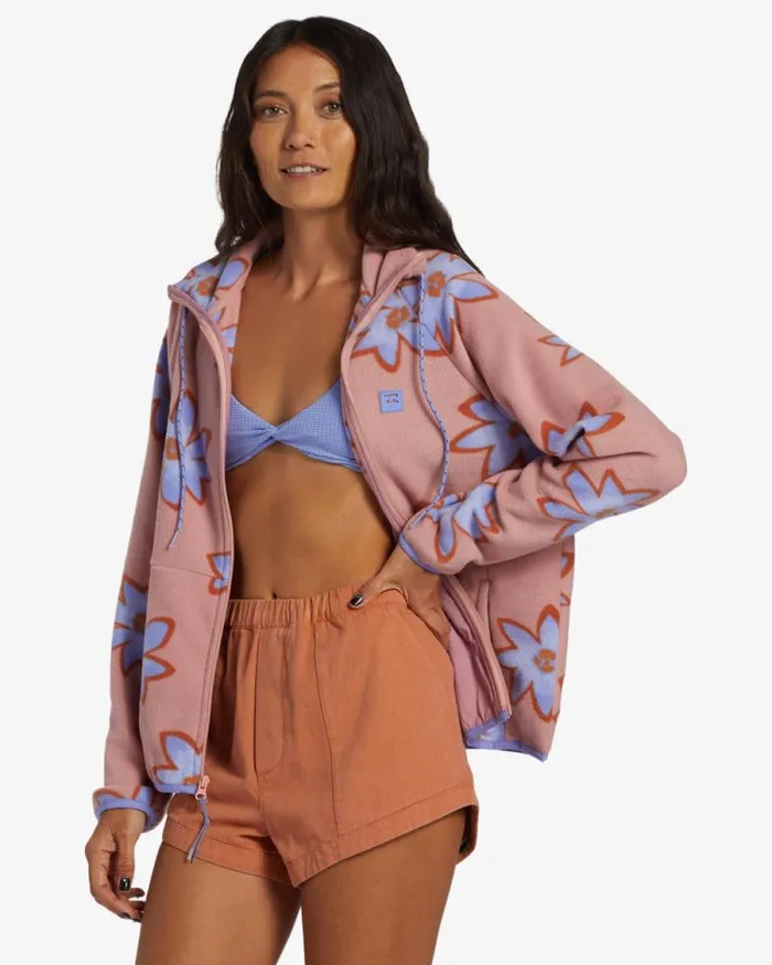 Billabong Sweatshirts and Fleece Boundary ZipUp Sweatshirt Dawn Pink 8211 Women