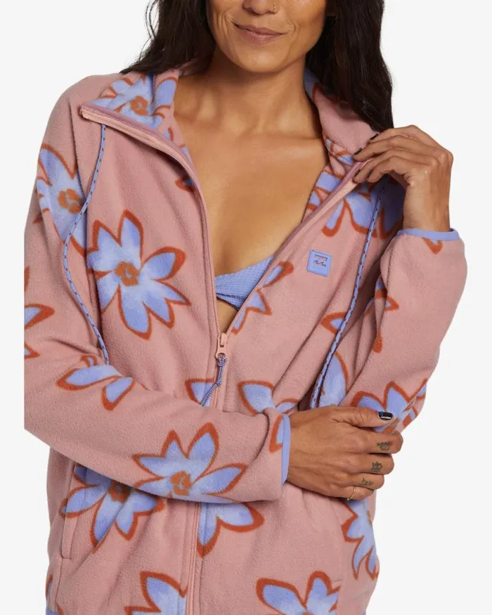 Billabong Sweatshirts and Fleece Boundary ZipUp Sweatshirt Dawn Pink 8211 Women