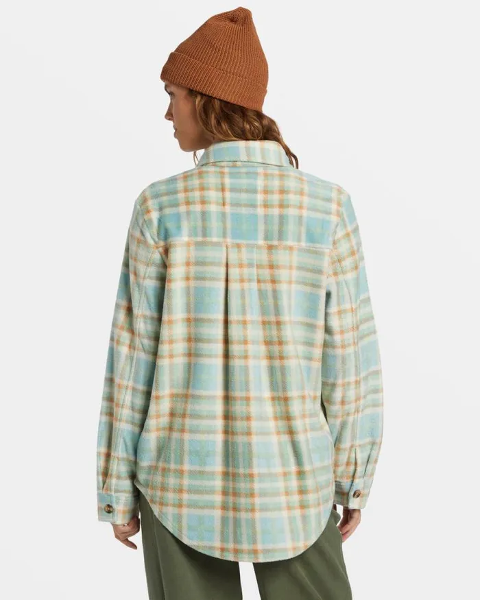 Billabong Sweatshirts and Fleece Forge Fleece Flannel Jacket Blue Haze 8211 Women Billabong Sweatshirts and Fleece Forge Fleece Flannel Jacket Blue Haze 8211 Women