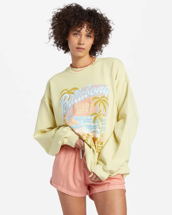 Billabong Sweatshirts and Fleece Ride In Oversized Crewneck Sweatshirt Sunspell 8211 Women Billabong Sweatshirts and Fleece Ride In Oversized Crewneck Sweatshirt Sunspell 8211 Women