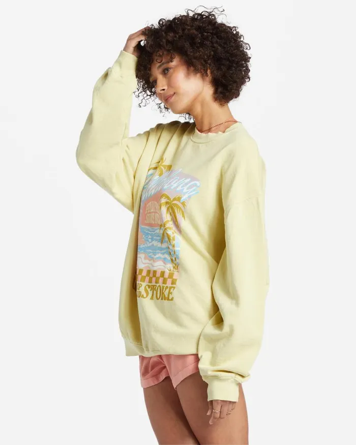Billabong Sweatshirts and Fleece Ride In Oversized Crewneck Sweatshirt Sunspell 8211 Women Billabong Sweatshirts and Fleece Ride In Oversized Crewneck Sweatshirt Sunspell 8211 Women