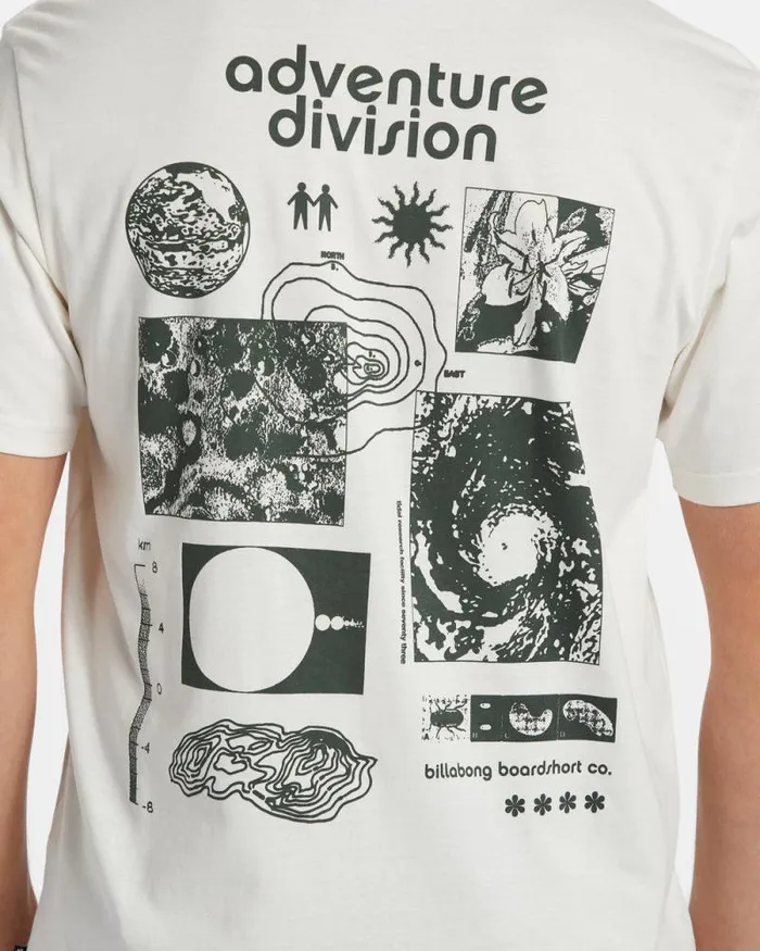 Billabong TShirts Tidal Research TShirt Off White 8211 Men Billabong TShirts Tidal Research TShirt Off White 8211 Men