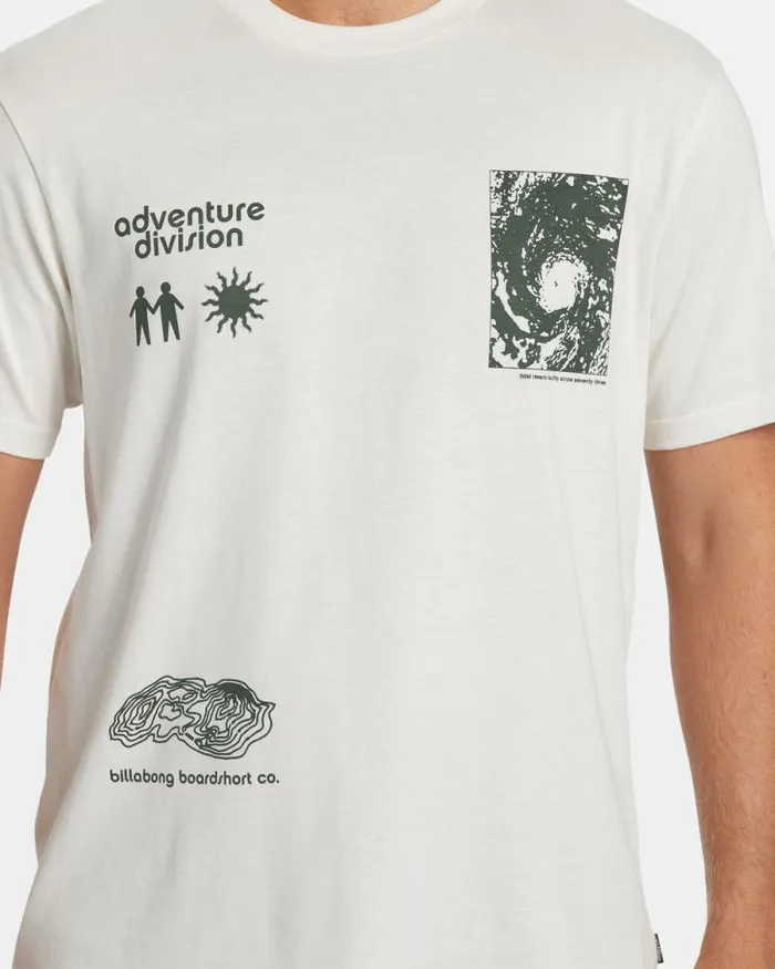 Billabong TShirts Tidal Research TShirt Off White 8211 Men Billabong TShirts Tidal Research TShirt Off White 8211 Men