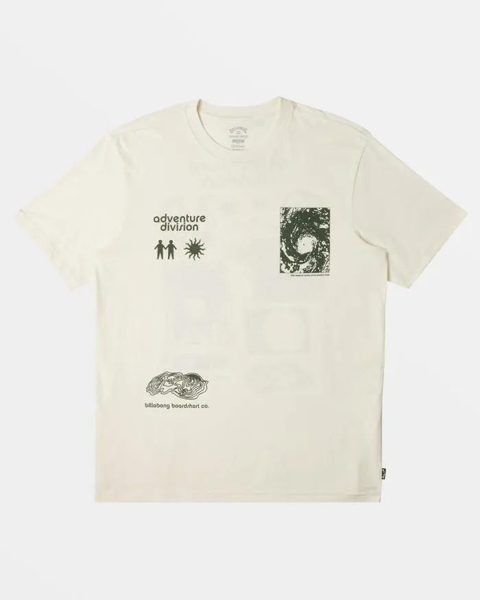 Billabong TShirts Tidal Research TShirt Off White 8211 Men Billabong TShirts Tidal Research TShirt Off White 8211 Men