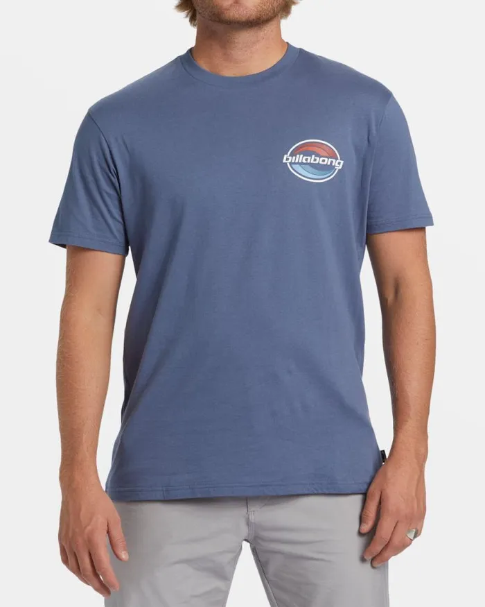 Billabong TShirts Walled TShirt Slate Blue 8211 Men Billabong TShirts Walled TShirt Slate Blue 8211 Men