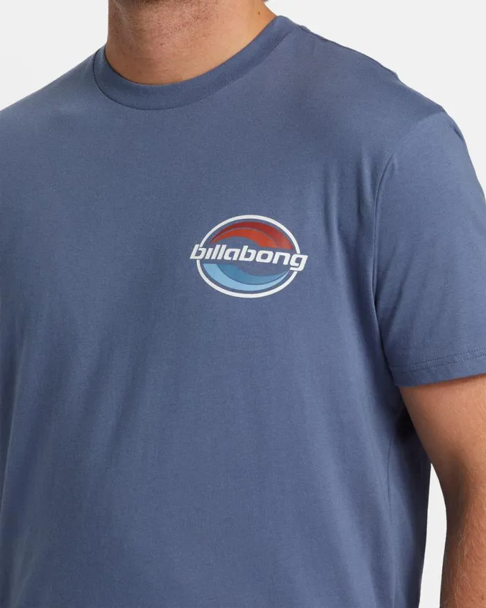 Billabong TShirts Walled TShirt Slate Blue 8211 Men Billabong TShirts Walled TShirt Slate Blue 8211 Men