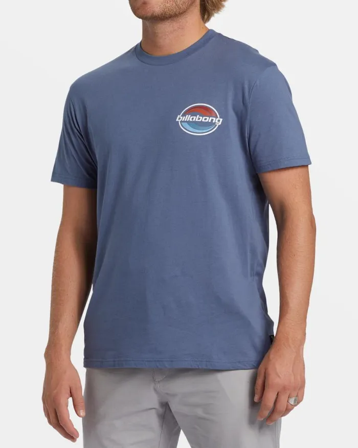 Billabong TShirts Walled TShirt Slate Blue 8211 Men Billabong TShirts Walled TShirt Slate Blue 8211 Men