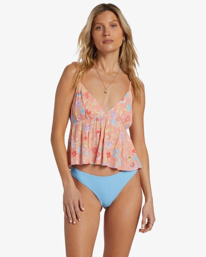 Billabong Tops Happy Feelings Shirt Sweet Peach 8211 Women
