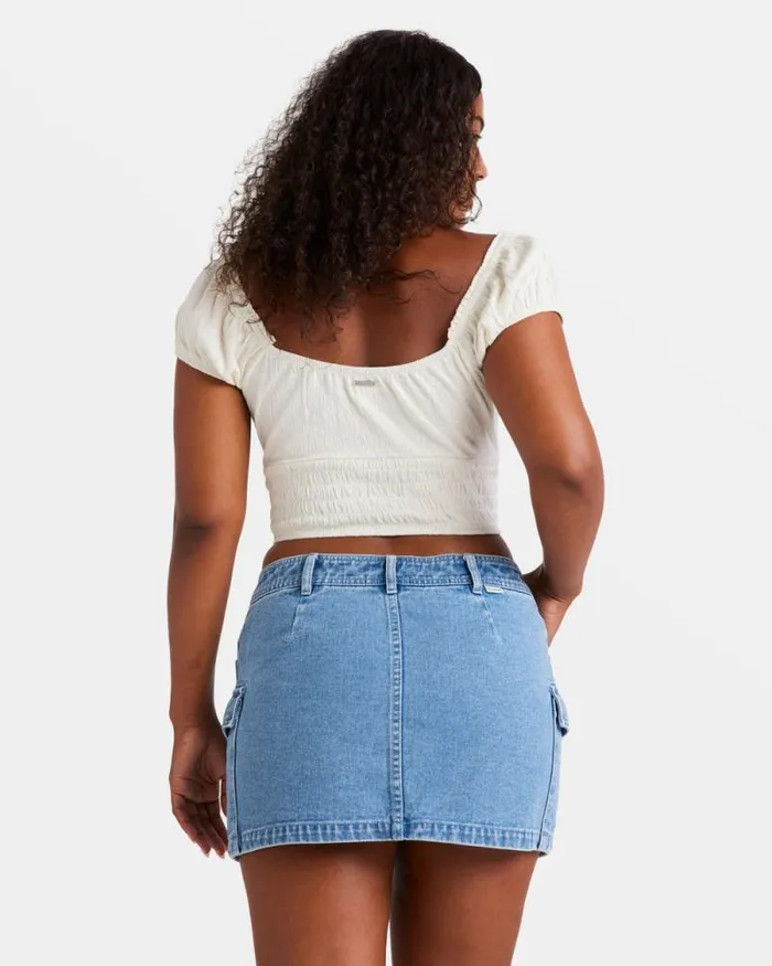 Billabong Tops Kallie Crop Top Salt Crystal 8211 Women Billabong Tops Kallie Crop Top Salt Crystal 8211 Women