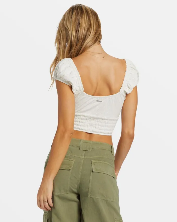 Billabong Tops Kallie Crop Top Salt Crystal 8211 Women Billabong Tops Kallie Crop Top Salt Crystal 8211 Women
