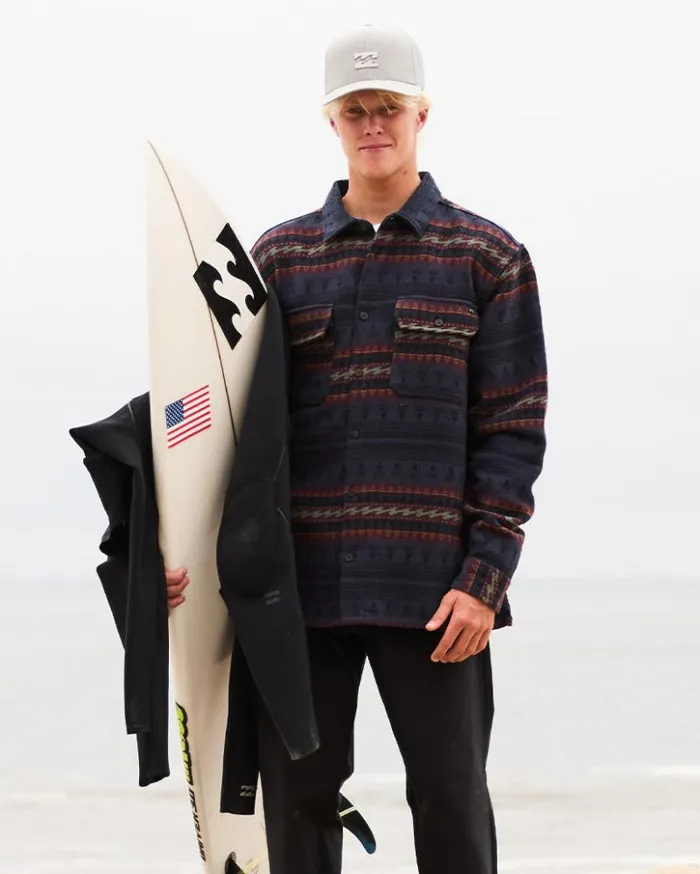 Billabong Wave Washed Essentials Offshore Jacquard Flannel Long Sleeve Shirt Dusty Navy 8211 Men Billabong Wave Washed Essentials Offshore Jacquard Flannel Long Sleeve Shirt Dusty Navy 8211 Men