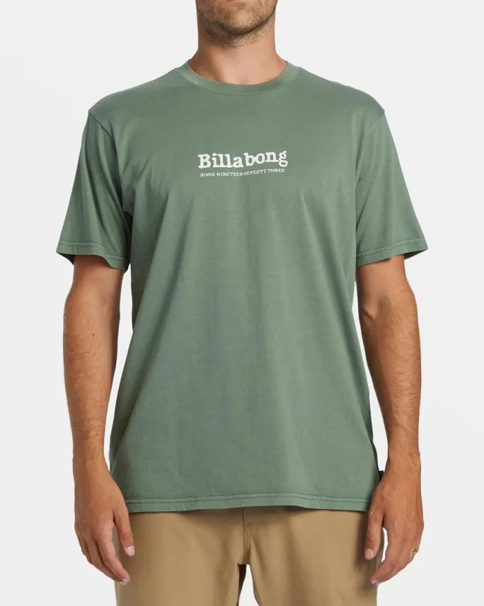 Billabong Wave Washed Essentials Throwback TShirt Hunter 8211 Men