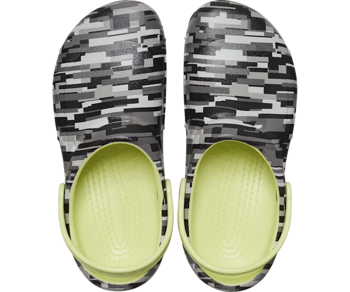 Bistro Graphic Work Clog Black Lime Women Crocs Clogs