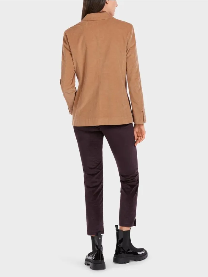 Blazer Damen Marc Cain Blazer Im Weichen Material Dark Camel