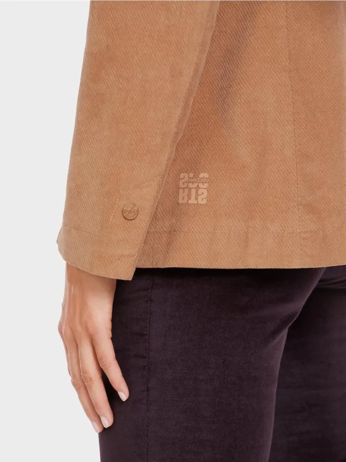 Blazer Damen Marc Cain Blazer Im Weichen Material Dark Camel