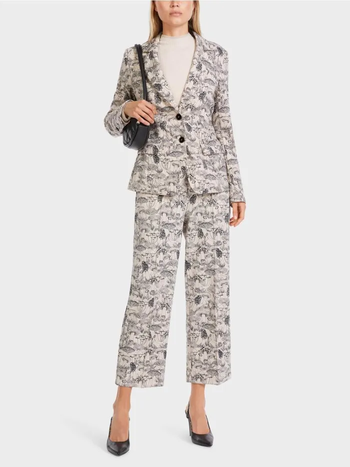 Blazer Damen Marc Cain Jerseyblazer Mit Alloverprint Soft Blossom
