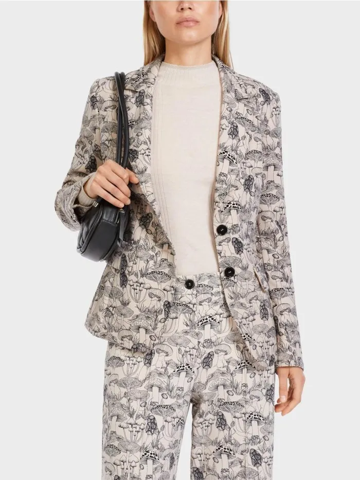 Blazer Damen Marc Cain Jerseyblazer Mit Alloverprint Soft Blossom