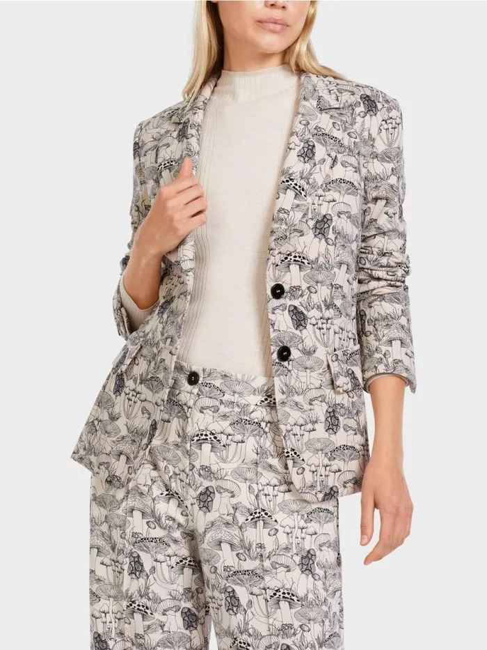 Blazer Damen Marc Cain Jerseyblazer Mit Alloverprint Soft Blossom