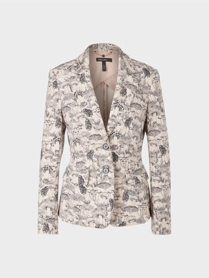 Blazer Damen Marc Cain Jerseyblazer Mit Alloverprint Soft Blossom