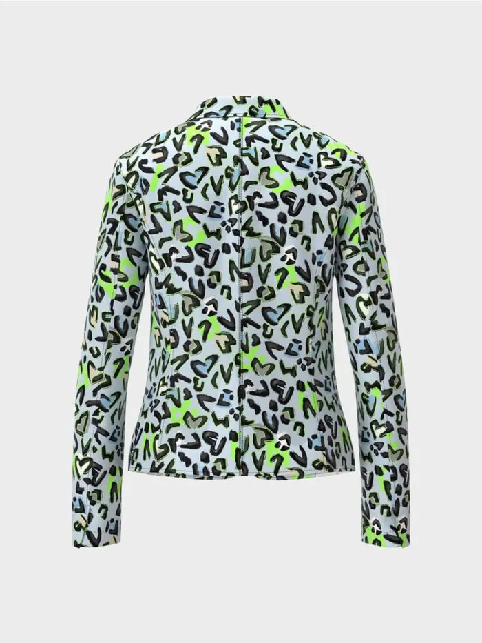 Blazer Damen Marc Cain Taillierter Blazer Mit AlloverPrint Soft Powder Blue