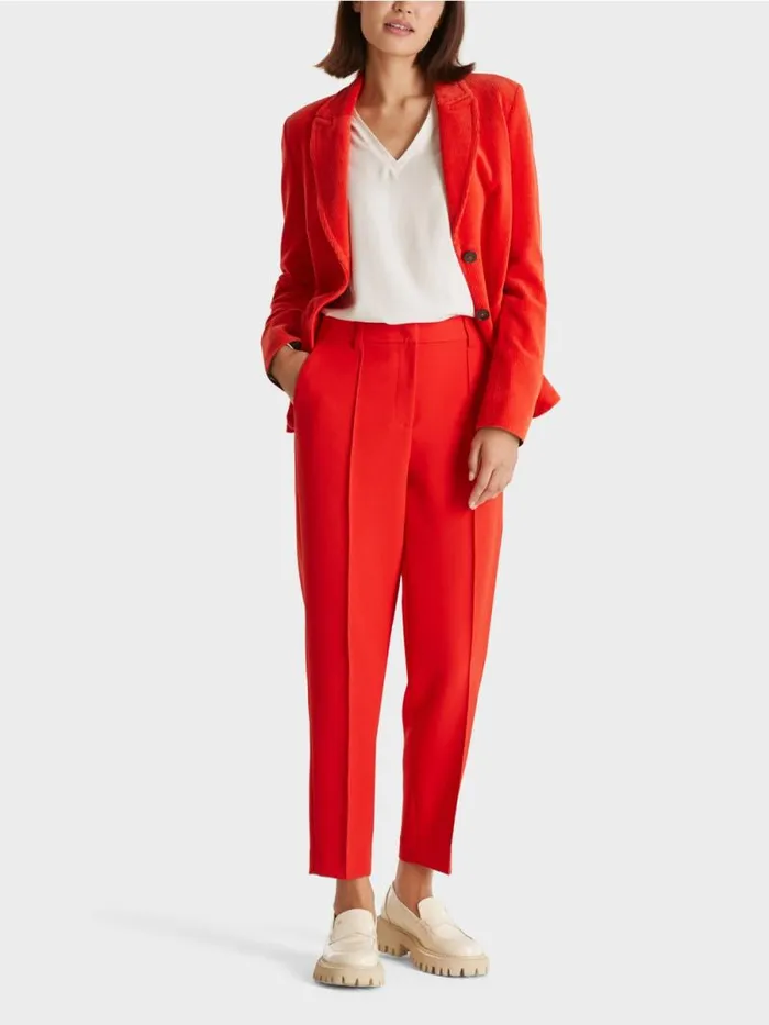 Blazer Damen Marc Cain Trendiger Kordblazer Bright Fire Red