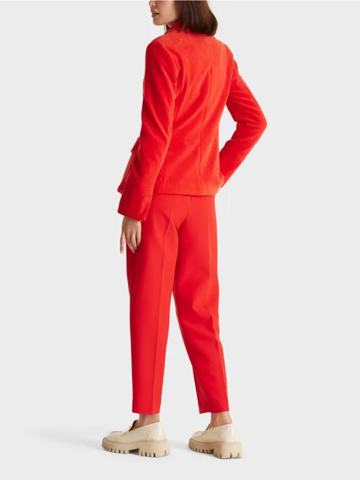 Blazer Damen Marc Cain Trendiger Kordblazer Bright Fire Red
