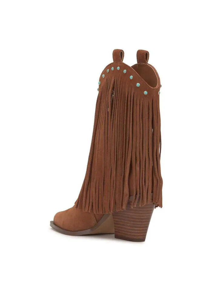 Boots and Booties Shoes Jessica Simpson Paredisa Fringe Bootie In Caramel
