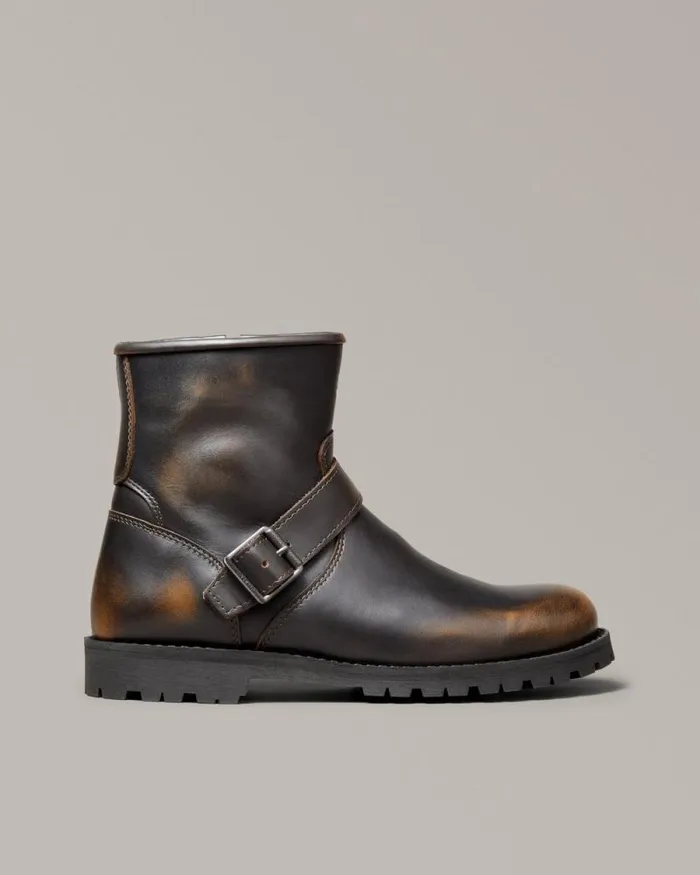 Boots Men Belstaff Trialmaster Motorcycle Boots Brown
