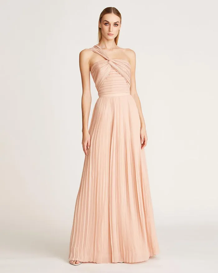 Bottoms Women Halston Renee Pleated Evening Skirt Blush