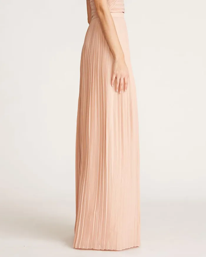 Bottoms Women Halston Renee Pleated Evening Skirt Blush