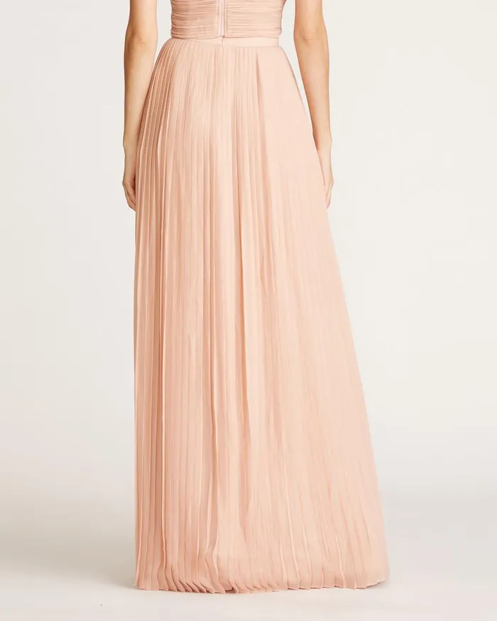 Bottoms Women Halston Renee Pleated Evening Skirt Blush