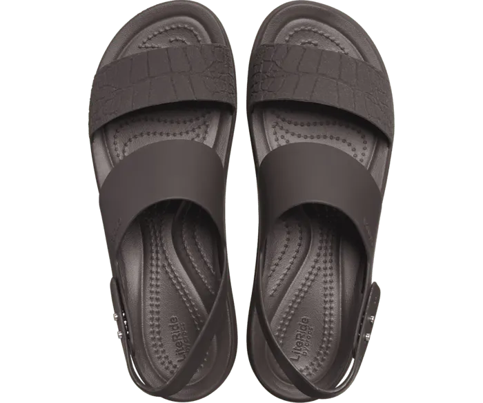 Brooklyn Croco Low Wedge Espresso Women Crocs Platforms 038 Wedges