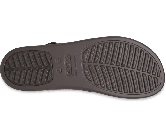 Brooklyn Croco Low Wedge Espresso Women Crocs Sandals