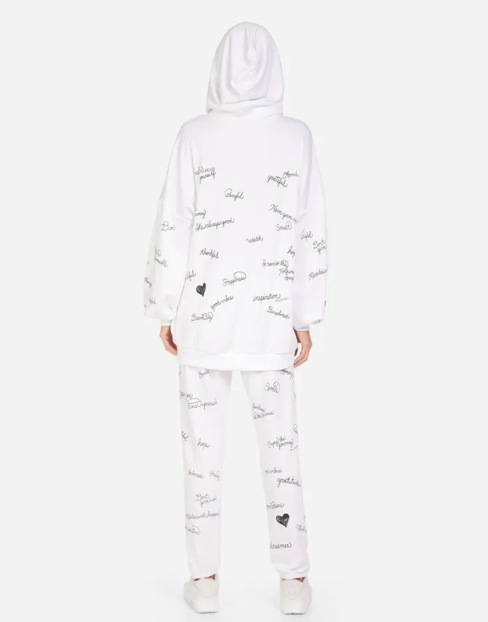 Brynn Happy Thoughts White Women039s Lauren Moshi Long Sweatpants