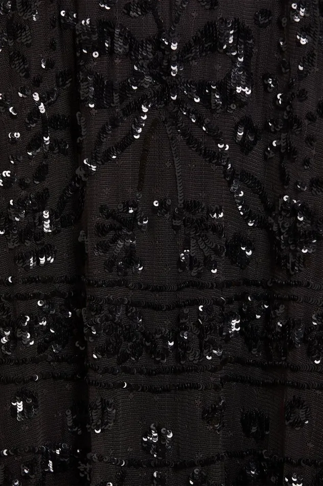 Celia Long Sleeve Ankle Gown Black Women Needle and Thread Dresses
