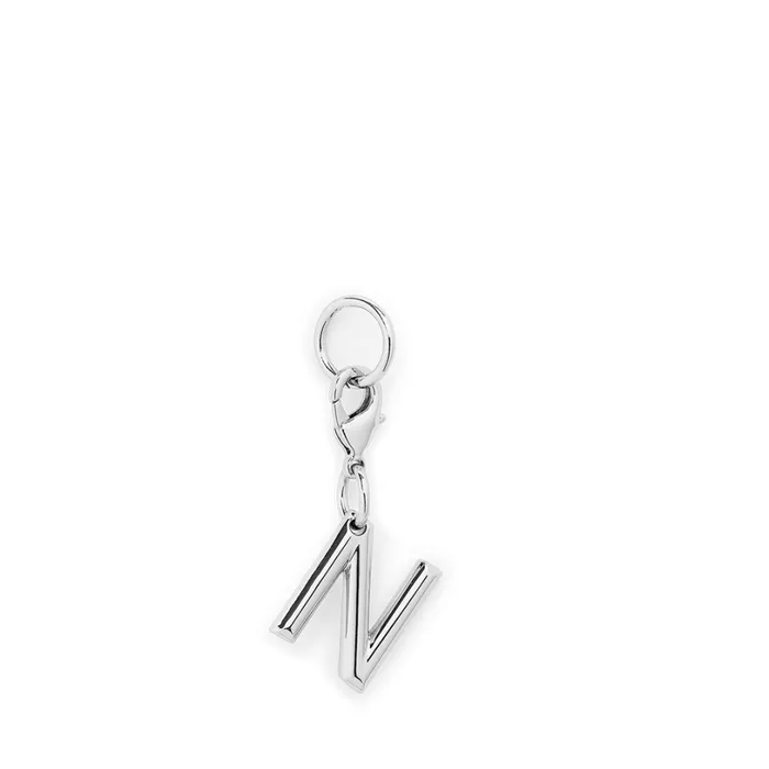 Charm Letter N Silver Color Women Lancel Key Ring