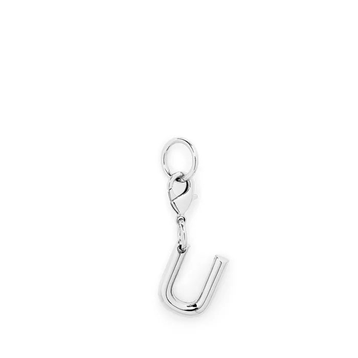 Charm Letter U Gold Color Women Lancel Key Ring