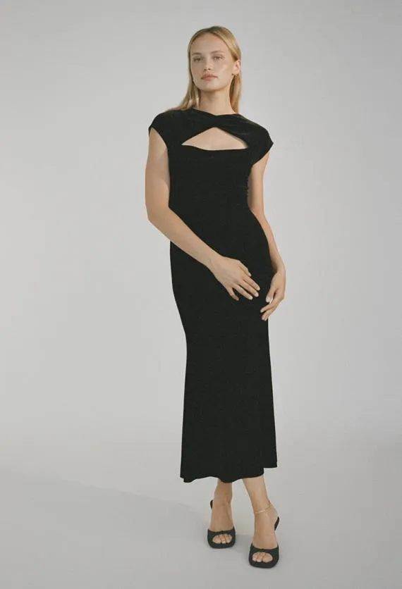 Ciao Lucia Black Dresses Violeta Dress Black Velvet 8211 Women