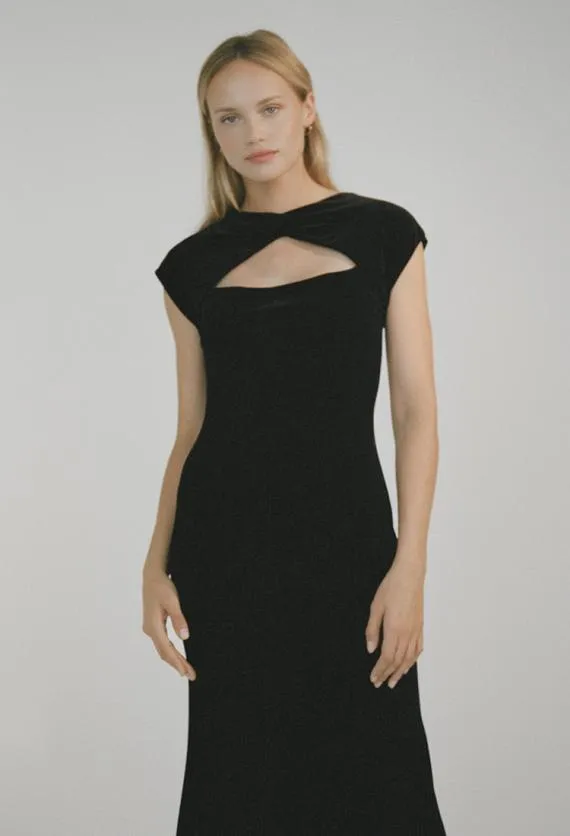 Ciao Lucia Black Dresses Violeta Dress Black Velvet 8211 Women