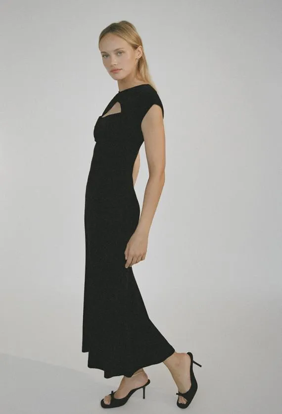 Ciao Lucia Black Dresses Violeta Dress Black Velvet 8211 Women