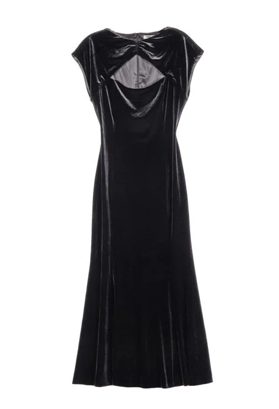 Ciao Lucia Black Dresses Violeta Dress Black Velvet 8211 Women