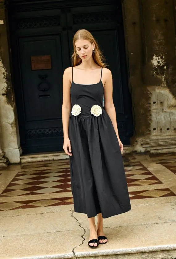 Ciao Lucia Long Dresses Neroni Dress Black Rosette 8211 Women