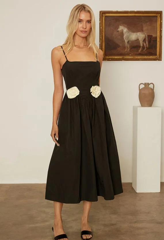 Ciao Lucia Long Dresses Neroni Dress Black Rosette 8211 Women